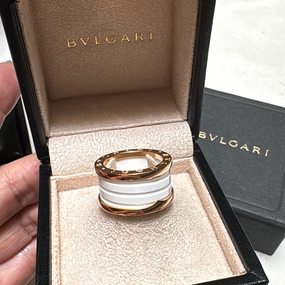 Bulgari Gold and White Women's Ring